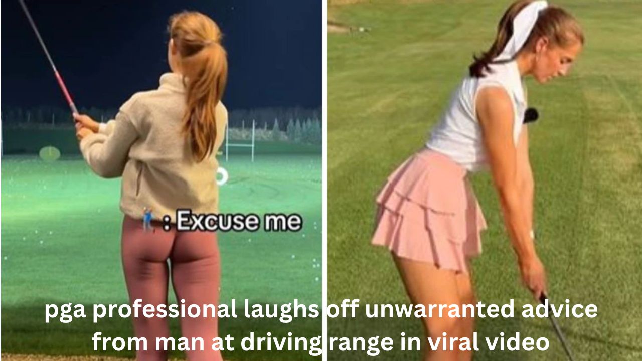 pga professional laughs off unwarranted advice from man at driving range in viral video