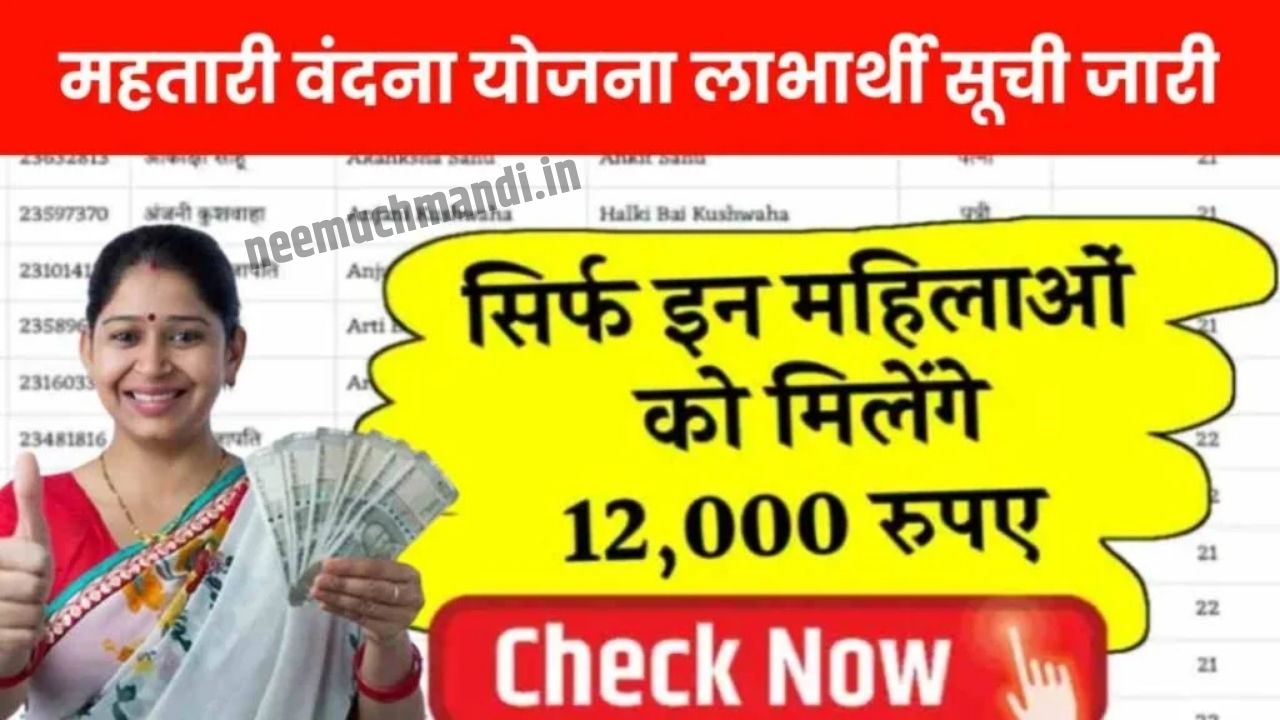 mahtari vandana yojana list