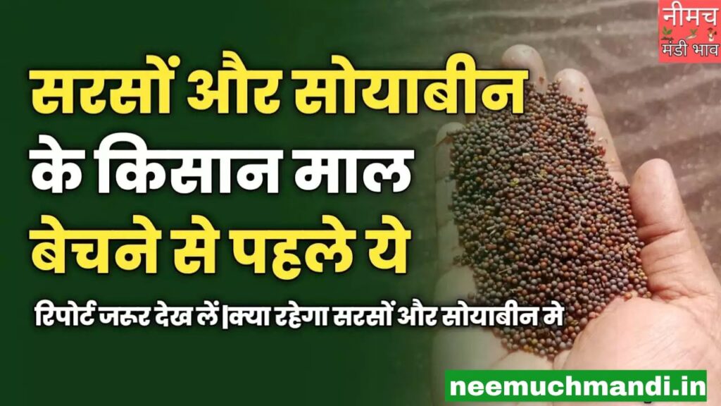 Farmer brothers must see this report before selling soybean and mustard.